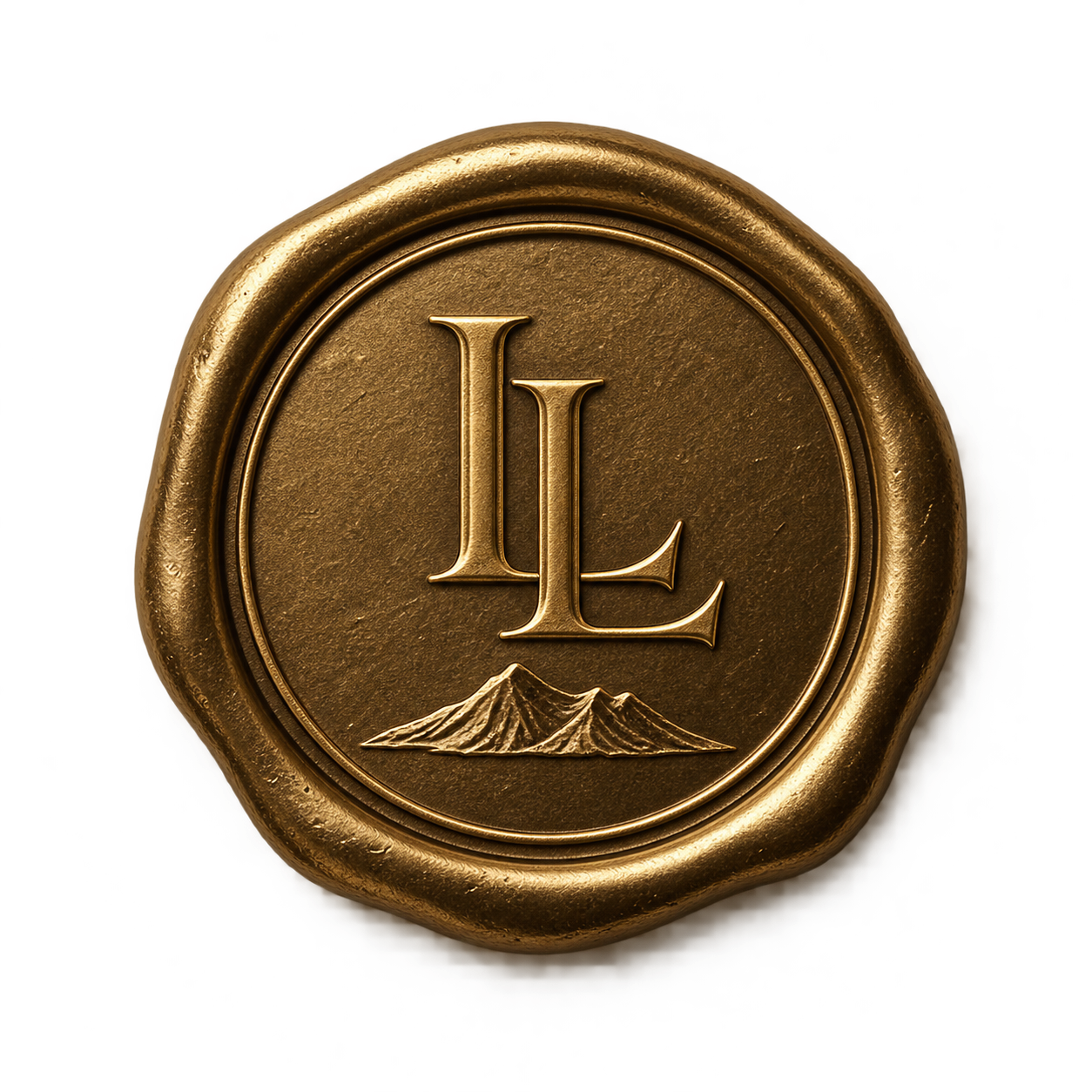 Casa Llanes house seal in antique gold